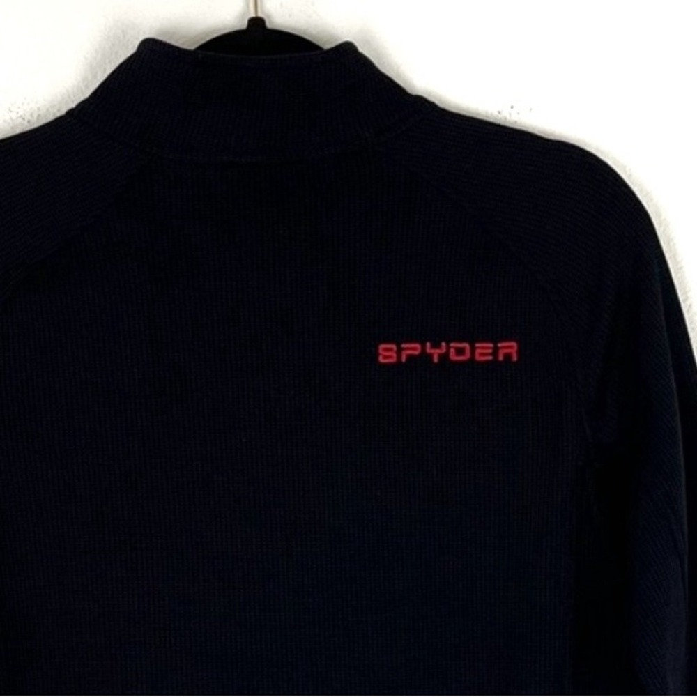 Spyder Boys XL 18 Black Fleece Jacket Red Zip Spider Logo - Picture 5 of 10